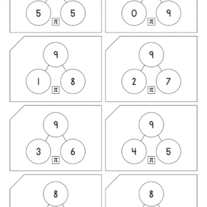 Addition Number Bond Flashcards Laminated