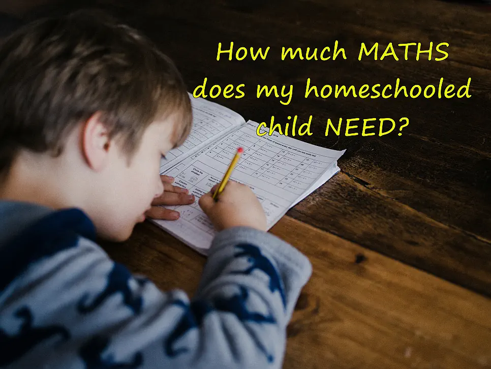 Homeschooled child working through a maths problem